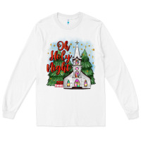 White christmas church oh holy night Long Sleeve Tee - MaliasSmallBusiness