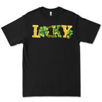Black lucky horseshoe and four leaf clover Premium Tee - AdoDesignShop