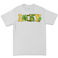 Dove Grey lucky horseshoe and four leaf clover Premium Tee - AdoDesignShop