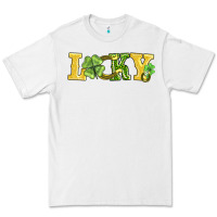 White lucky horseshoe and four leaf clover Premium Tee - AdoDesignShop