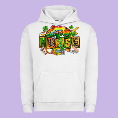 Lucky Nurse Urban Hoodie Designed By Fadigitalartstudio