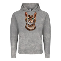 Cloud Rock Bengal Cat Face Vintage Hoodie - LillyAllenDesigns