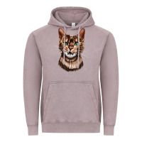 Vintage Zinc Bengal Cat Face Vintage Hoodie - LillyAllenDesigns