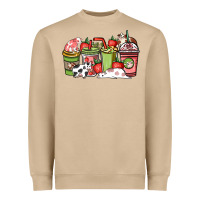 Mushroom cow and strawberry coffee cups Heavyweight Sweatshirt - NancyCooperArtShop