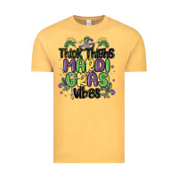 Vintage Mustard thick thighs mardi gras vibes Vintage Tee - MaliasSmallBusiness