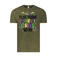 Vintage Olive thick thighs mardi gras vibes Vintage Tee - MaliasSmallBusiness