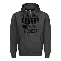 Charcoal Heather Christmas Cheer I Thought You Said Christmas Beer Zipper Hoodie - Bettercallsaul
