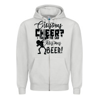 Dove Grey Christmas Cheer I Thought You Said Christmas Beer Zipper Hoodie - Bettercallsaul