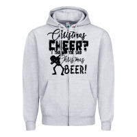 Heather Grey Christmas Cheer I Thought You Said Christmas Beer Zipper Hoodie - Bettercallsaul