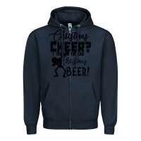 Navy Christmas Cheer I Thought You Said Christmas Beer Zipper Hoodie - Bettercallsaul