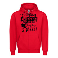 Red Christmas Cheer I Thought You Said Christmas Beer Zipper Hoodie - Bettercallsaul