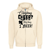 Sandshell Christmas Cheer I Thought You Said Christmas Beer Zipper Hoodie - Bettercallsaul