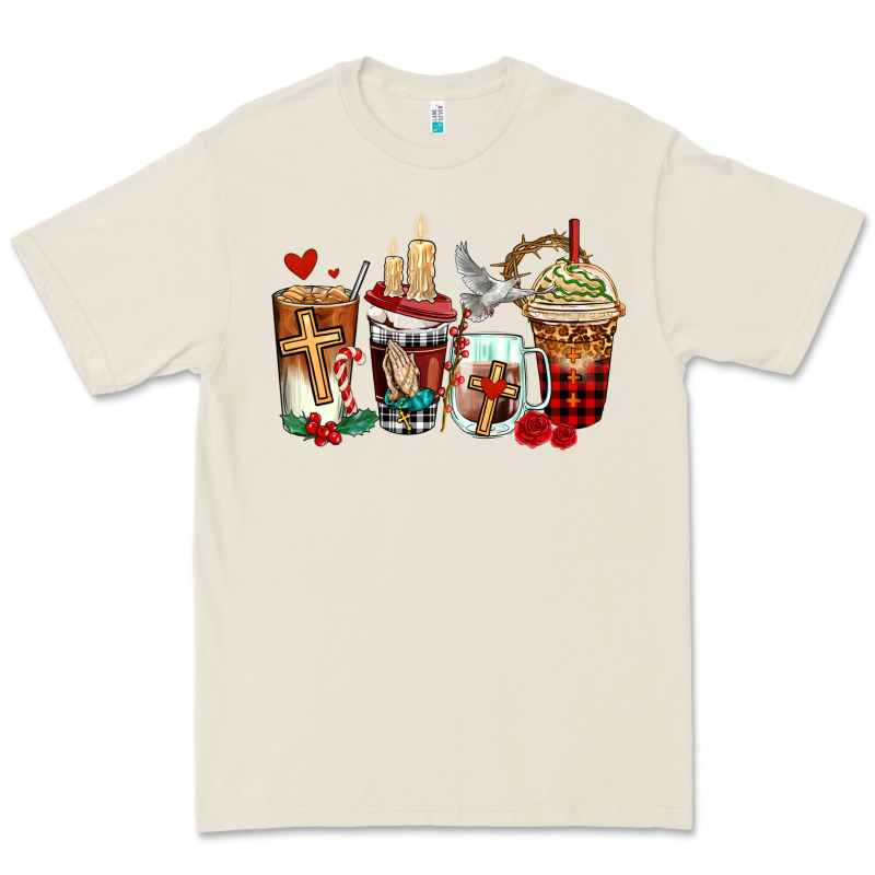 Religious Coffee Cups Premium Tee by AdoDesignShop | Teevron
