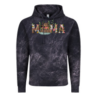 Cloud Black Mama with bear and daisy Vintage Hoodie - RanaPortraitStore