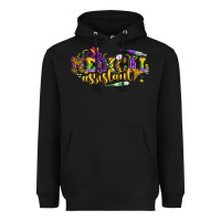 Black MA Medical Assistant Mardi Gras Heavyweight Hoodie - HowdyJamesFarm