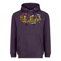Plum MA Medical Assistant Mardi Gras Heavyweight Hoodie - HowdyJamesFarm