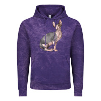 Cloud Purple Sphynx Cat Vintage Hoodie - LillyAllenDesigns