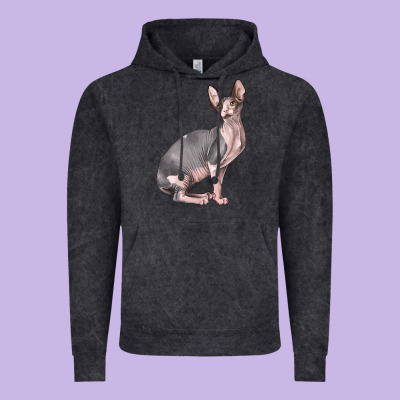 Sphynx Cat Vintage Hoodie Designed By Lillyallendesigns