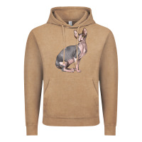Vintage Coffee Sphynx Cat Vintage Hoodie - LillyAllenDesigns
