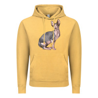 Vintage Mustard Sphynx Cat Vintage Hoodie - LillyAllenDesigns