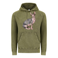 Vintage Olive Sphynx Cat Vintage Hoodie - LillyAllenDesigns
