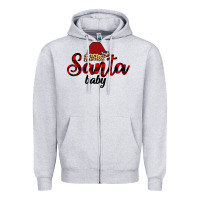 Heather Grey Santa Baby Zipper Hoodie - Bettercallsaul