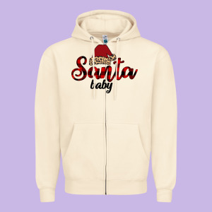Santa Baby Zipper Hoodie Designed By Bettercallsaul