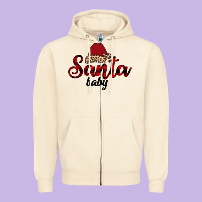 Santa Baby Zipper Hoodie Designed By Bettercallsaul