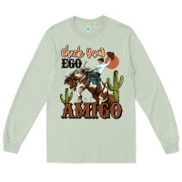 Matcha check your ego amigo rodeo cowboy Long Sleeve Tee - MaliasSmallBusiness