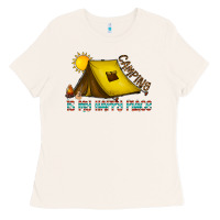 Bone camping is my happy place Ladies Tee - CowhideDigitalArt