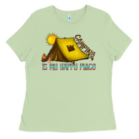 Matcha camping is my happy place Ladies Tee - CowhideDigitalArt