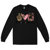 Black peace love dachshund Long Sleeve Tee - JahusDesignShop