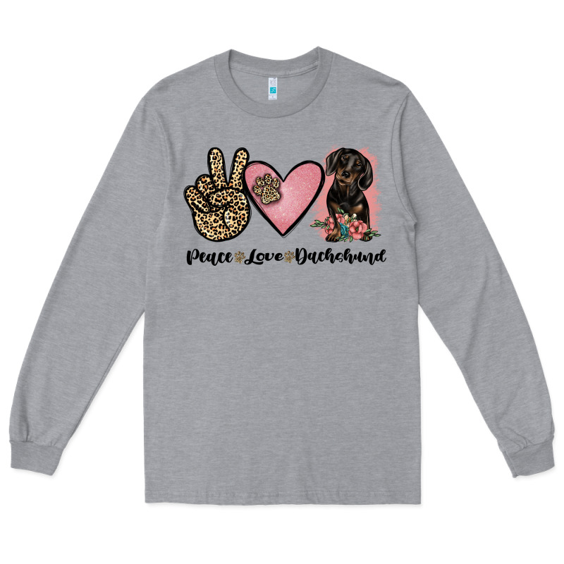 Peace Love Dachshund Long Sleeve Tee by JahusDesignShop | Teevron