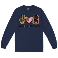 Navy peace love dachshund Long Sleeve Tee - JahusDesignShop