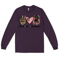 Plum peace love dachshund Long Sleeve Tee - JahusDesignShop