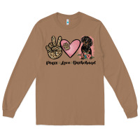 Toasted Coconut peace love dachshund Long Sleeve Tee - JahusDesignShop