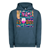 Pigment Midnight Navy nail boss money hand and wine with gemstone leopard and zebra seamless Urban Hoodie - BundleAndBundleShop