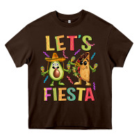 Chocolate Brown let's fiesta taco Heavy Core Tee - JahusDesignShop