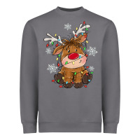 Storm Christmas reindeer Heavyweight Sweatshirt - MaliasSmallBusiness