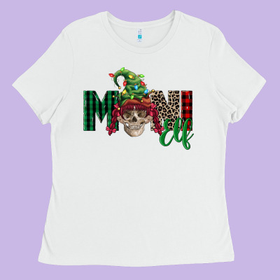 Girl Mini Elf Skull Ladies Tee Designed By Fadigitalartstudio