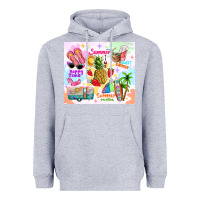 Heather Grey summer beach Heavyweight Hoodie - TumblerDesignByShophia