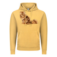 Vintage Mustard Persian Cat Vintage Hoodie - LillyAllenDesigns