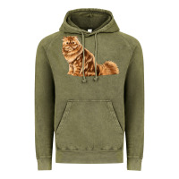Vintage Olive Persian Cat Vintage Hoodie - LillyAllenDesigns