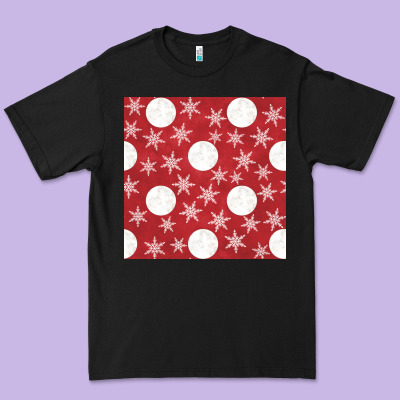 Christmas Snow Flakes Seamless Pattern Premium Tee Designed By Bundleandbundleshop