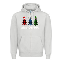 Dove Grey Merry Christmas Zipper Hoodie - Bettercallsaul
