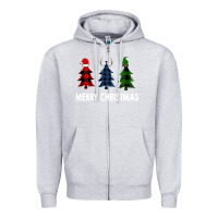 Heather Grey Merry Christmas Zipper Hoodie - Bettercallsaul