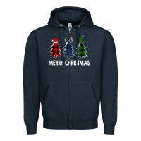 Navy Merry Christmas Zipper Hoodie - Bettercallsaul