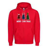 Red Merry Christmas Zipper Hoodie - Bettercallsaul