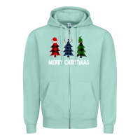 Seafoam Merry Christmas Zipper Hoodie - Bettercallsaul