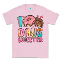 Bubblegum Pink 100 days sweeter Classic Tee - MaliasSmallBusiness